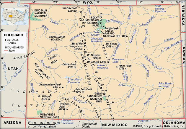地图:科罗拉多地形图