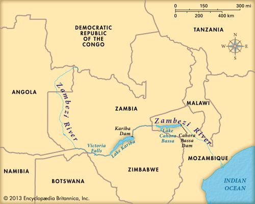 赞比西河:地图