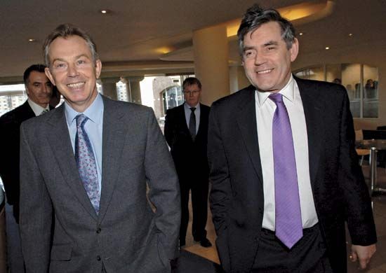 布朗,戈登:戈登·布朗和托尼•布莱尔(Tony Blair)