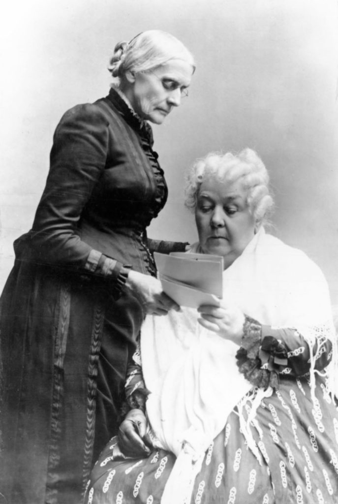苏珊·安东尼(左)和伊丽莎白·凯迪·斯坦顿。